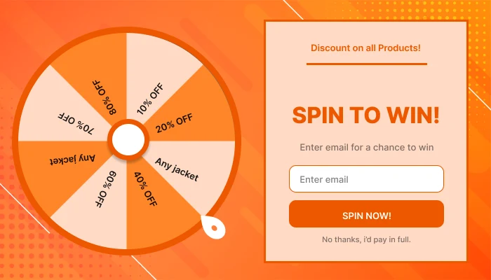 Spin To Win Pop Up – Palovo