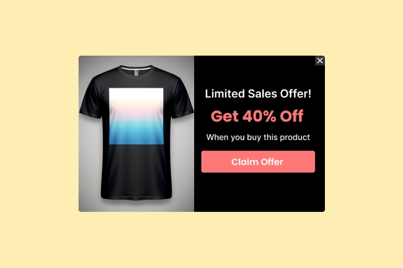 product offer popup